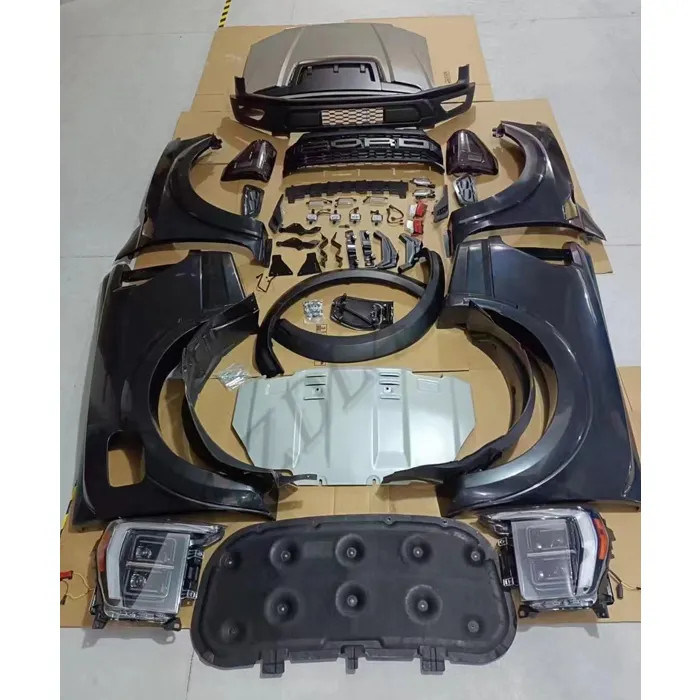 Purple Horn Wide Body Kits For F150 2022 Offroad Accessories Bumper Fender Flare Hood Pickup Truck